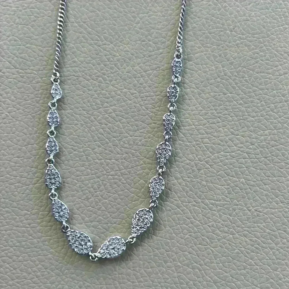 Givenchy Gold Pavé Pear-Shape Statement Necklace - Picture 2 of 8